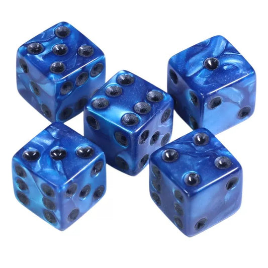 Pitty Adult Party Toy Drinking Game, Five Blue Dices